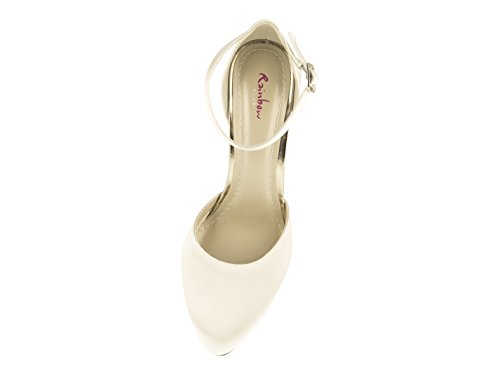 Rainbow Club Brautschuhe Dana – Ivory Satin – Pumps Damen - 4