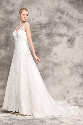 Brautkleid mit Rückenansicht und Schleppe Ivory - 4