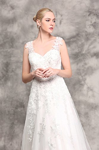 Brautkleid mit Rückenansicht und Schleppe Ivory - 5