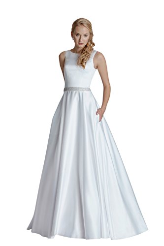 Brautkleid Vintage // Hochzeitskleid mit Strassgürtel (weiß)