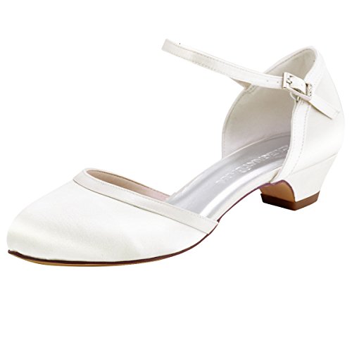 Elegantpark // Damen Brautschuhe // Runde Zehen (Ivory)