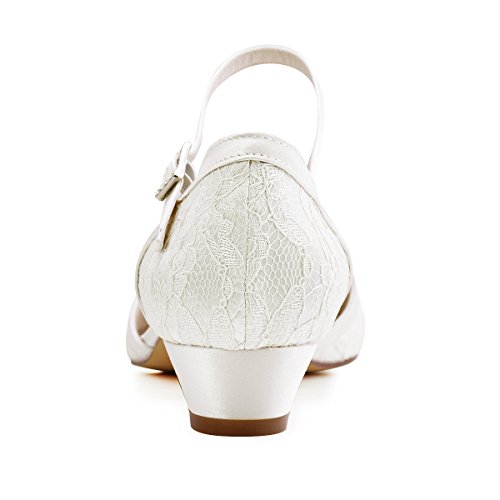 Elegantpark // Brautschuhe mit diesem niedrigen Absatz (Ivory oder Weiß) - 6