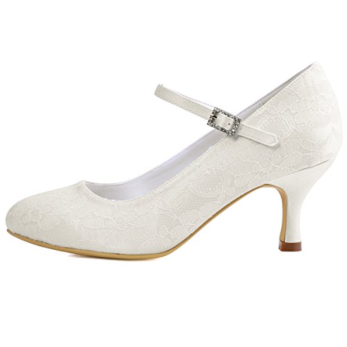 Elegantpark // Brautschuhe Stiletto // Runde Geschlossene (Ivory oder Weiß) - 2