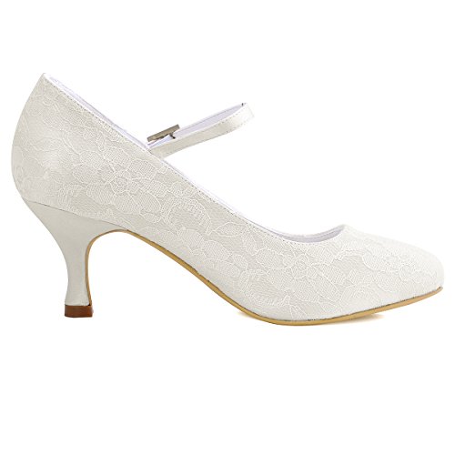 Elegantpark // Brautschuhe Stiletto // Runde Geschlossene (Ivory oder Weiß) - 3