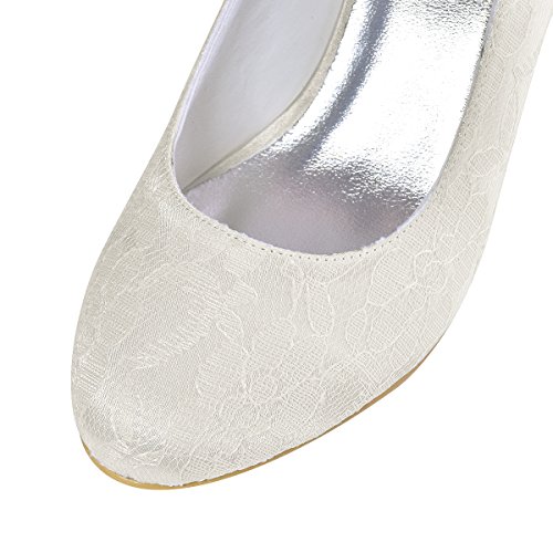 Elegantpark // Brautschuhe Stiletto // Runde Geschlossene (Ivory oder Weiß) - 5