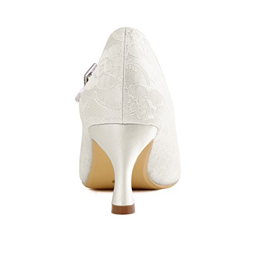Elegantpark // Brautschuhe Stiletto // Runde Geschlossene (Ivory oder Weiß) - 6