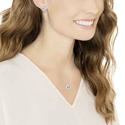 Swarovski Generation Set, blau, rhodiniert - 5