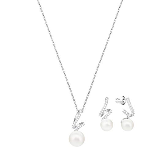 Swarovski Gabriella Pearl Set, Weiss, Rhodiniert - 2