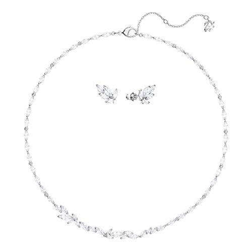 Swarovski Louison Set, Mittel, Weiss, Rhodiniert - 3