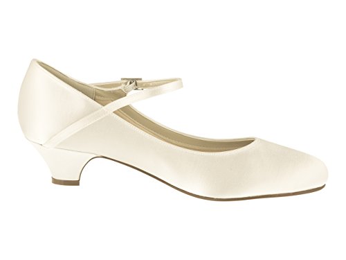 Rainbow Club Brautschuhe Feline – Ivory Satin – Kitten-Heel - 2