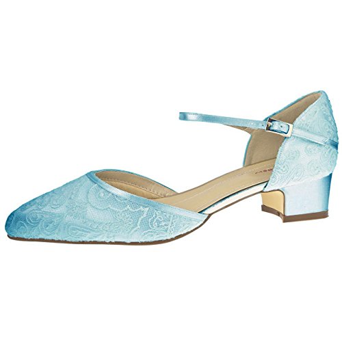 Rainbow Club Brautschuhe – Hochzeitsschuhe mit Riemchen, Ivory/Creme, Satin - 2