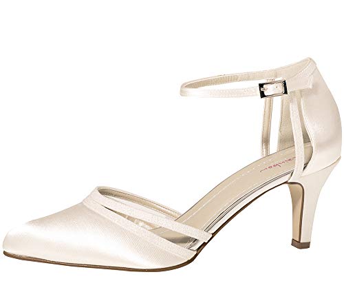 Rainbow Club Brautschuhe Desi - Pumps gepolstert, Glitzer, Ivory/Creme