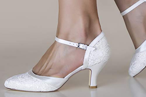 Brautschuhe mit Spitze Maggie, Ivory, (38) - 5