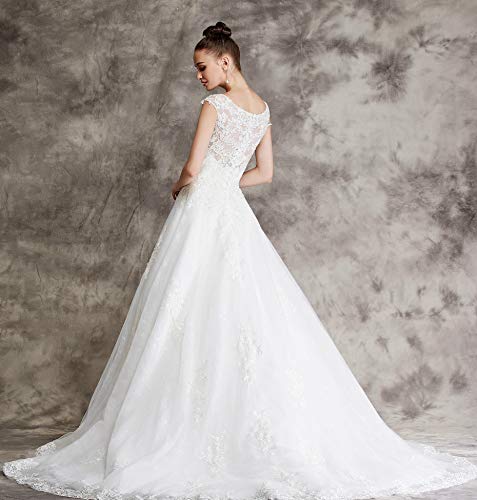 Brautkleid mit Spitze und Mieder - 6