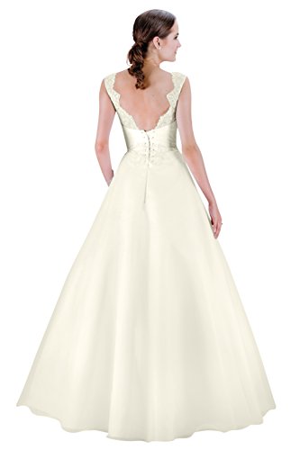 Brautkleid – Hochzeitskleid – A-linie (ivory/creme) - 2