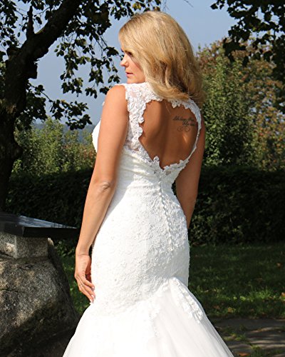 Luxus Brautkleid Hochzeitskleid Spitze // Meerjungfrau // Herzausschnitt - 5