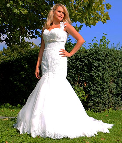 Luxus Brautkleid Hochzeitskleid Spitze // Meerjungfrau // Herzausschnitt - 6