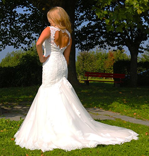 Luxus Brautkleid Hochzeitskleid Spitze // Meerjungfrau // Herzausschnitt - 7