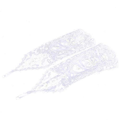 Brauthandschuhe Spitzenhandschuhe Hochzeit Braut Hochzeitshandschuhe Brautkleid Spitze Fingerlose Handschuhe mit Spitze Blumen für Hochzeitsfest ( Farbe : Weiß )