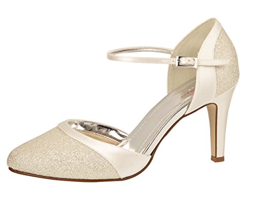 Brautschuhe Rainbow Club Glitter/Carolin 37 ivory