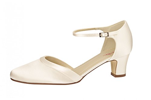 Brautschuhe Rainbow Club /Anika/ Satin (39 EU, Ivory)