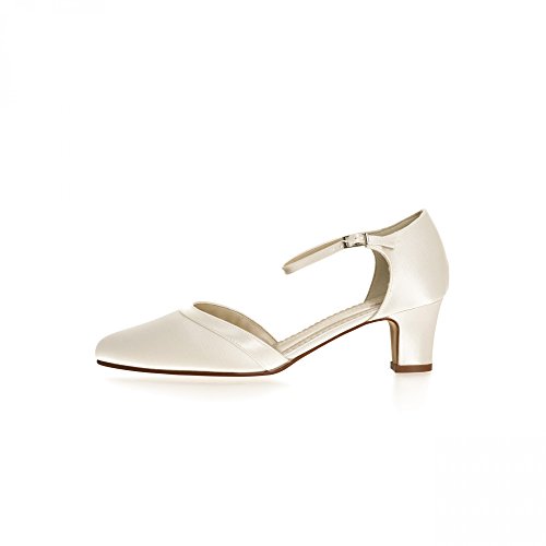 Brautschuhe Rainbow Club /Anika/ Satin (39 EU, Ivory) - 3